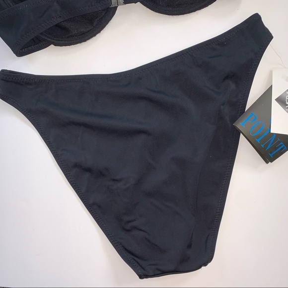 NWT 90s Vintage Black Net Underwire Bikini Set - Picture 6 of 8